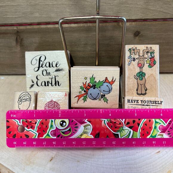 Rubber Stamp Christmas Mixed Lot - Picture 4 of 6